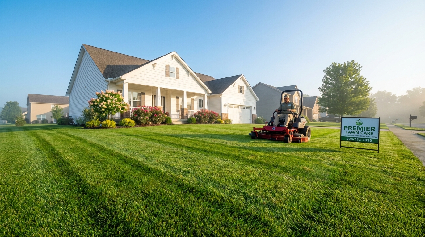 Professional lawn care in Warren County Ohio during spring