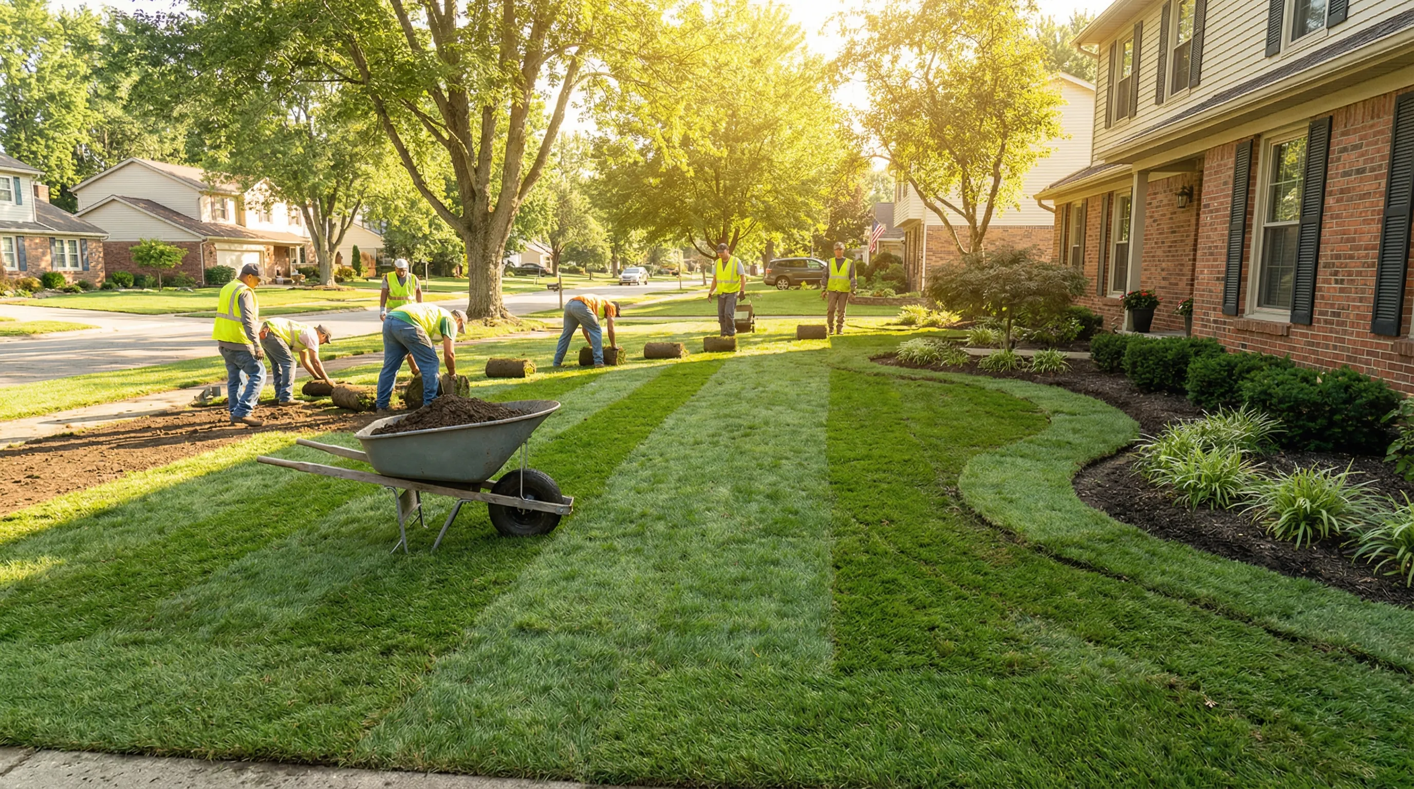 Landscape installation project in Warren County, Ohio